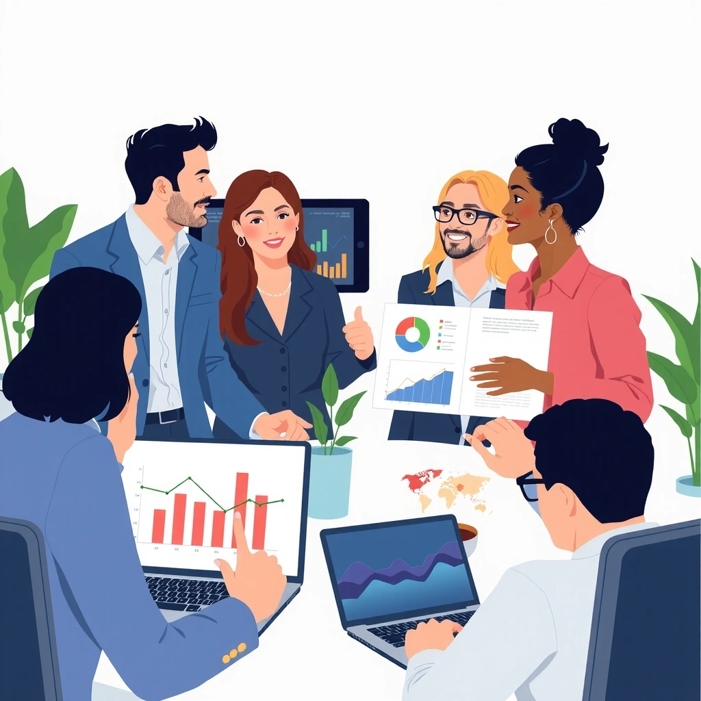 LeadMatrix team collaborating on digital marketing strategies